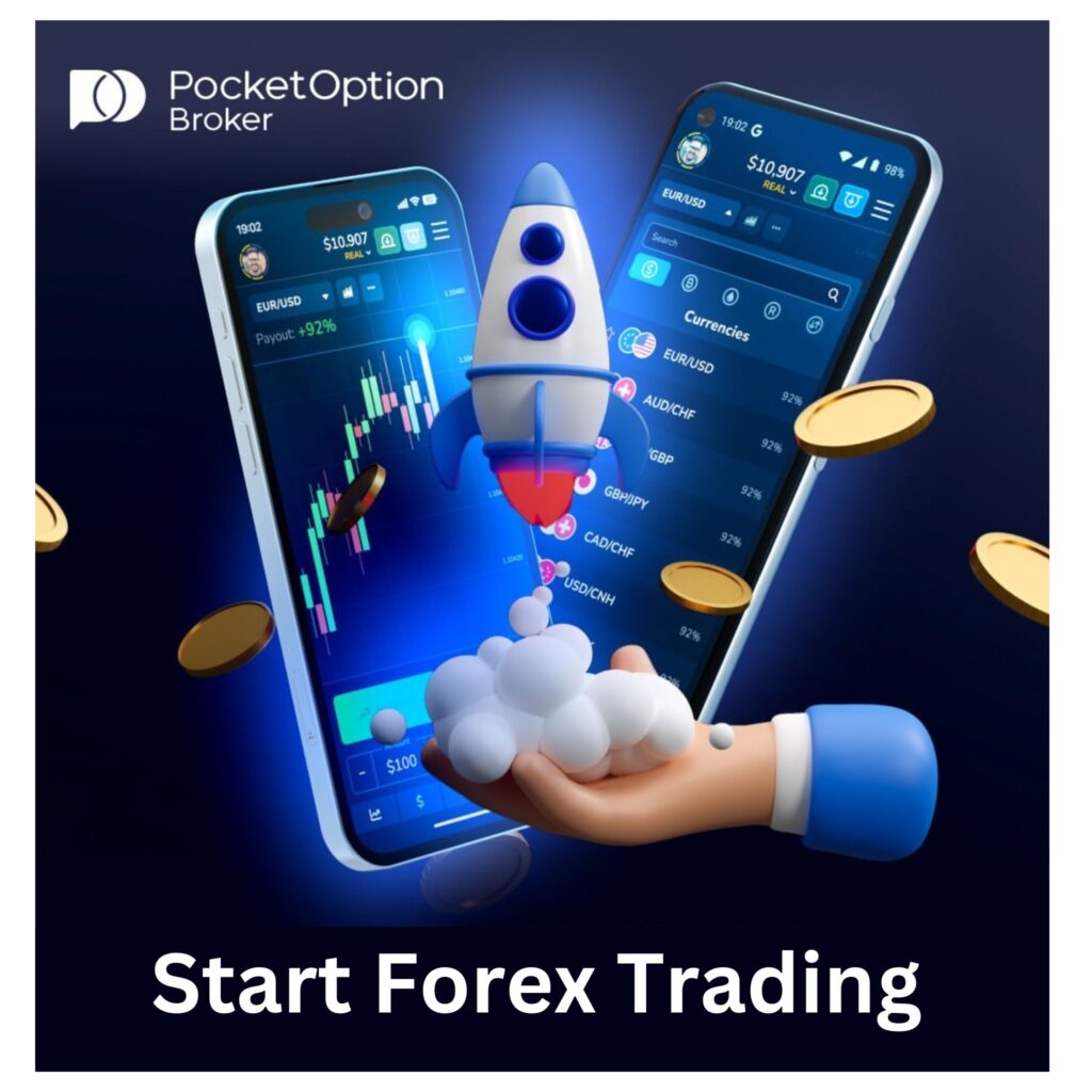 Steps to start forex trading on Pocket Option.